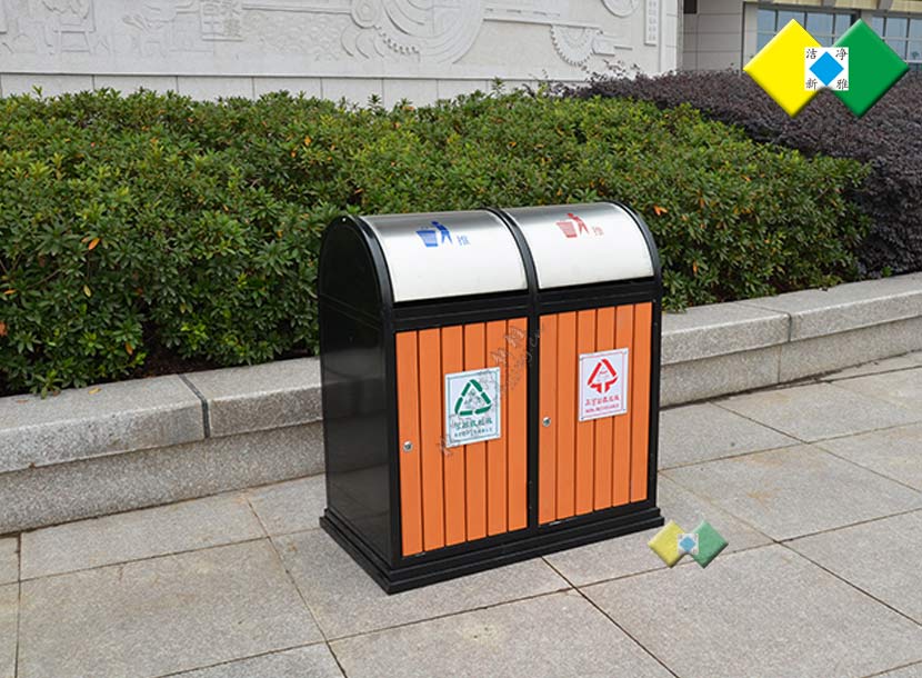 钢木分类垃圾桶016